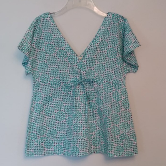 Tulle Drawstring Waist Blouse - Picture 3 of 7